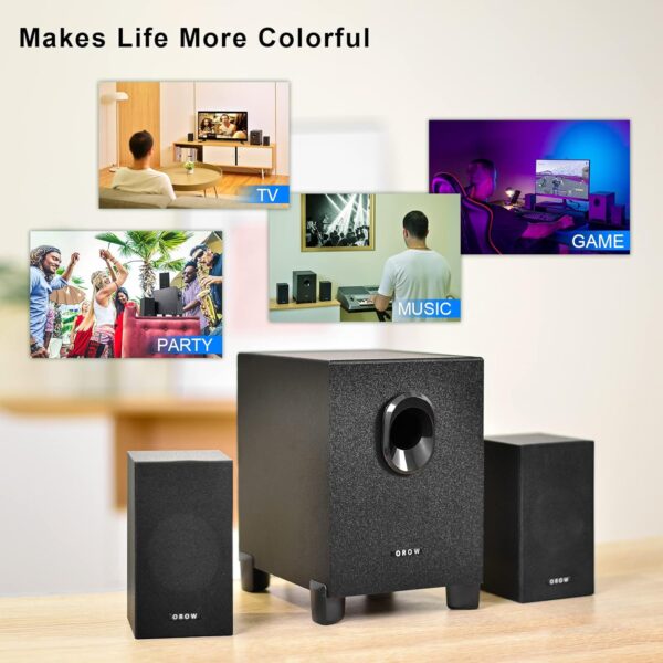 OROW S211 New USB-Powered 2.1 Multimedia Speakers System with Stunning Subwoofer